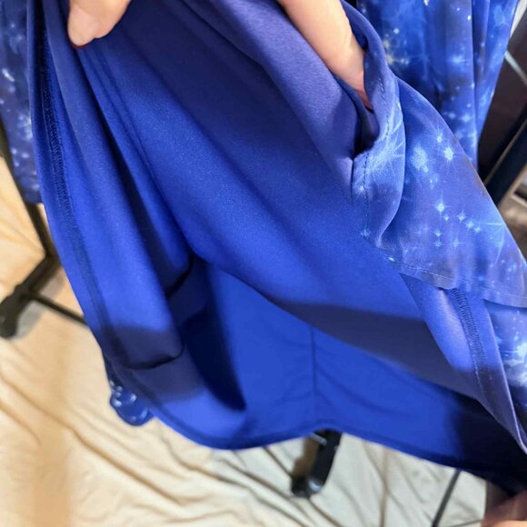 Torrid Size 4 Ladder Trimmed Maxi Dress - Chiffon Galaxy Blue - Picture 8 of 11